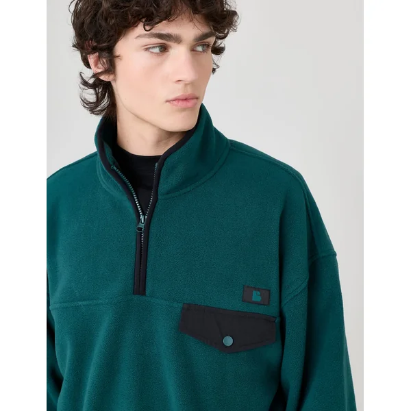 Polaire col montant zippé Vert