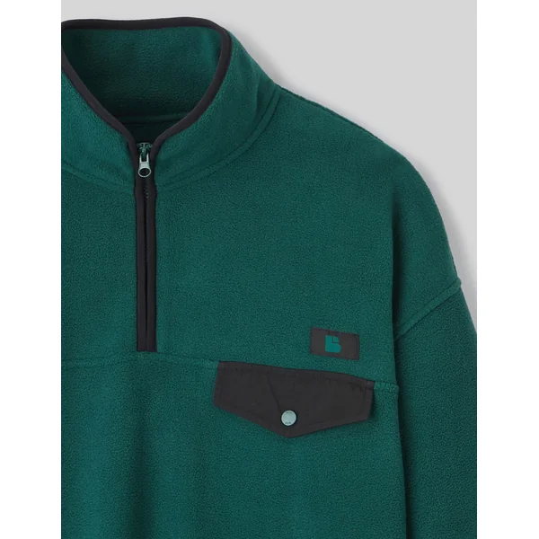 Polaire col montant zippé Vert