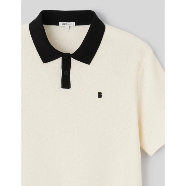 Polo bicolore Naturel