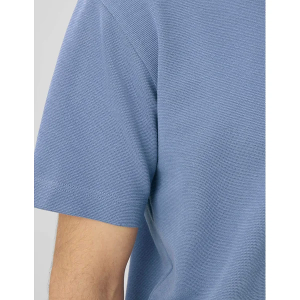 Polo col zippé Bleu moyen