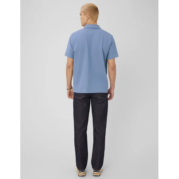 Polo col zippé Bleu moyen