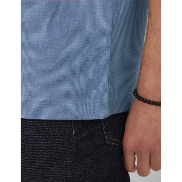 Polo col zippé Bleu moyen