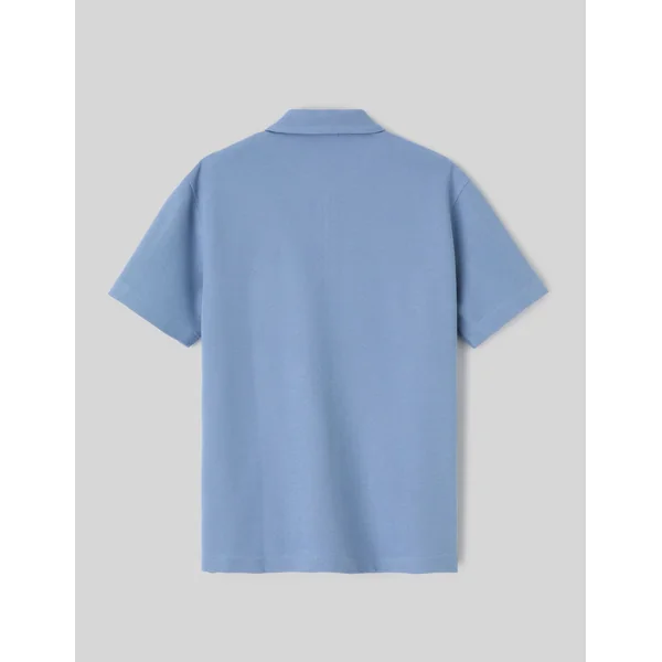 Polo col zippé Bleu moyen