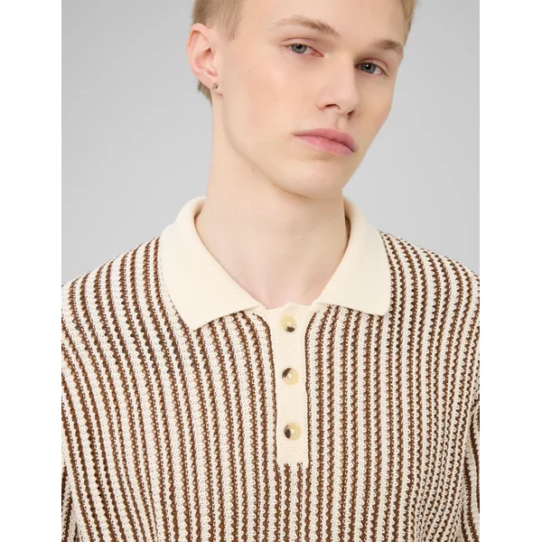 Polo en tricot Marron