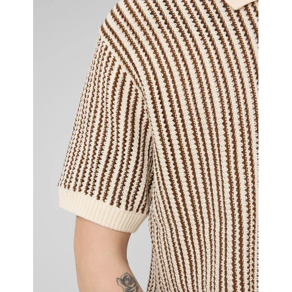 Polo en tricot Marron