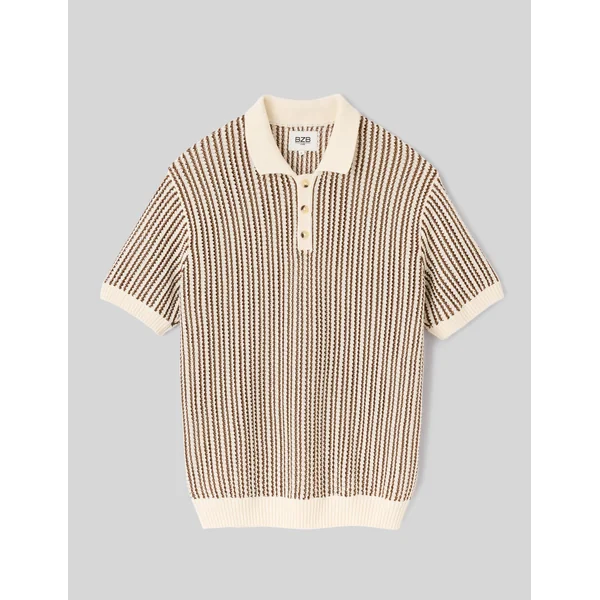 Polo en tricot Marron