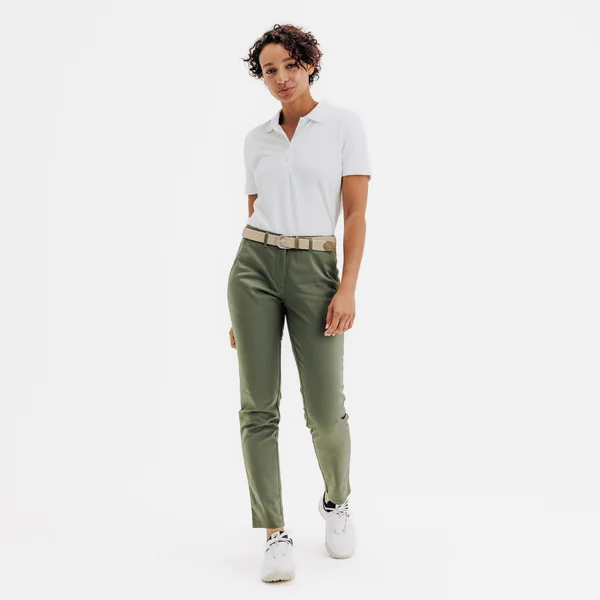 Polo golf en coton polyester manches courtes femme, MW500 blanc