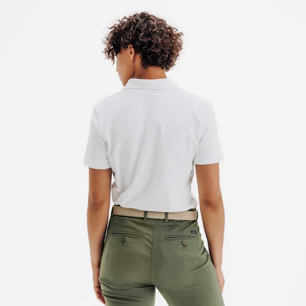 Polo golf en coton polyester manches courtes femme, MW500 blanc