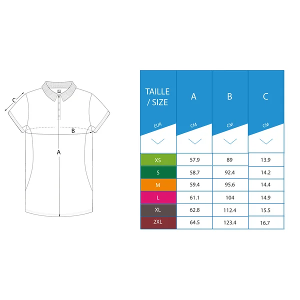 Polo golf manches courtes femme, WW500 blanc