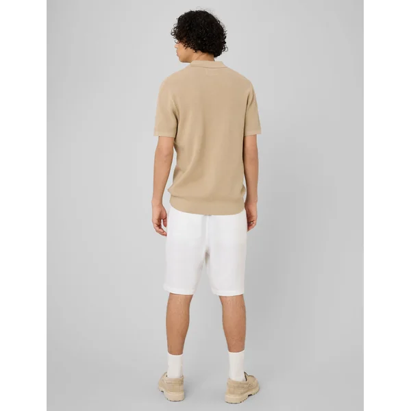 Polo maille fantaisie Beige