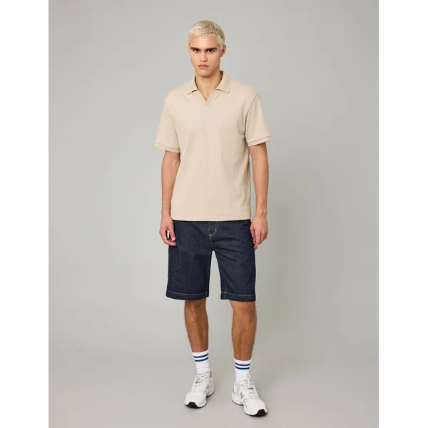 Polo maille fantaisie Gris clair