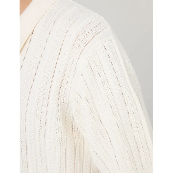 Polo maille fantaisie Naturel