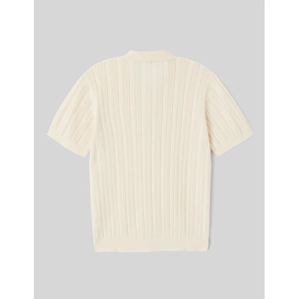 Polo maille fantaisie Naturel