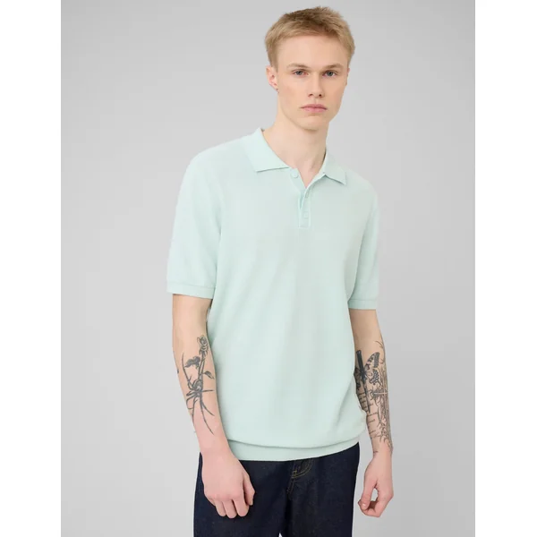 Polo matière fantaisie Menthe