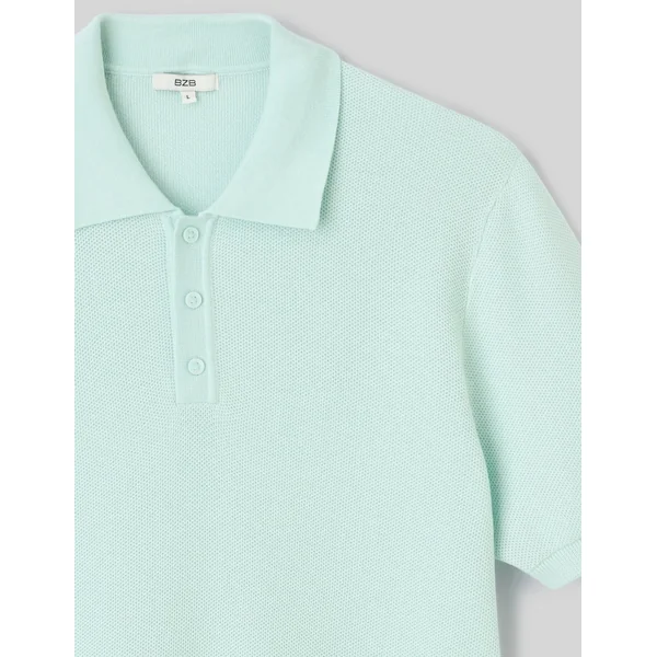 Polo matière fantaisie Menthe