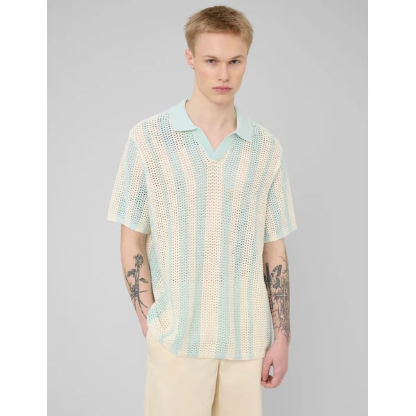 Polo matière fantaisie Menthe