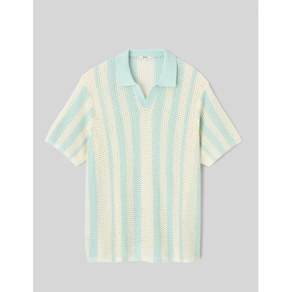 Polo matière fantaisie Menthe