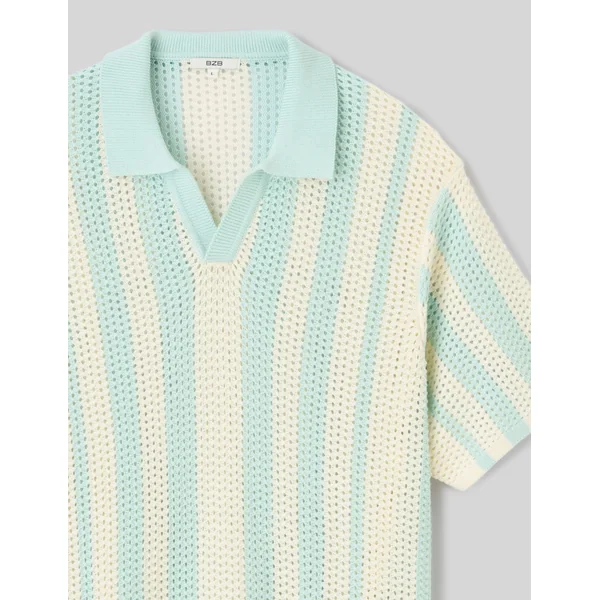 Polo matière fantaisie Menthe