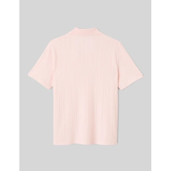 Polo matière fantaisie Rose