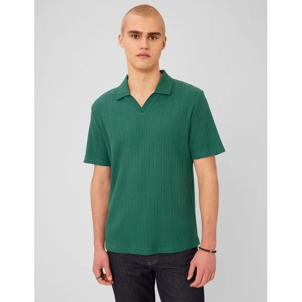 Polo matière fantaisie Vert