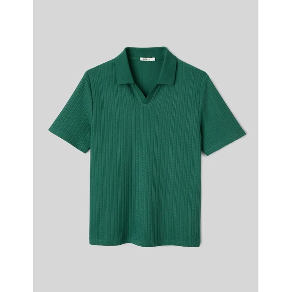 Polo matière fantaisie Vert