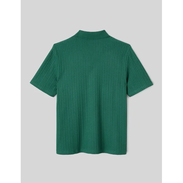 Polo matière fantaisie Vert
