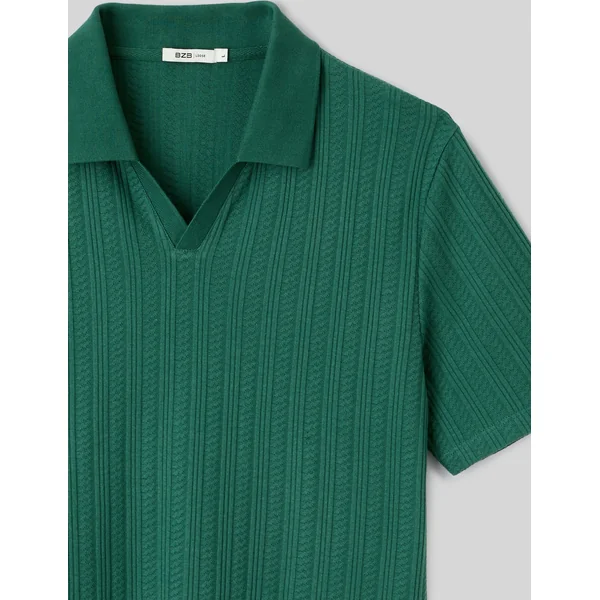 Polo matière fantaisie Vert