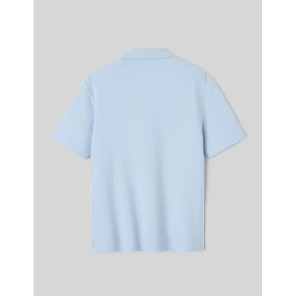 Polo matière gaufrée Bleu clair