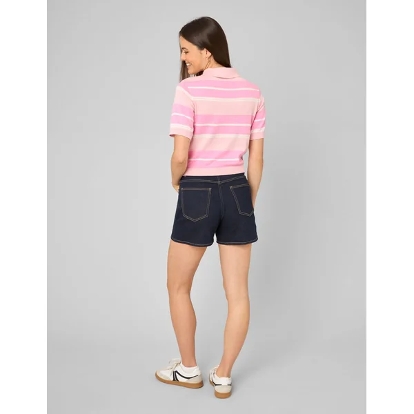 Polo rayé en maille Multicolore
