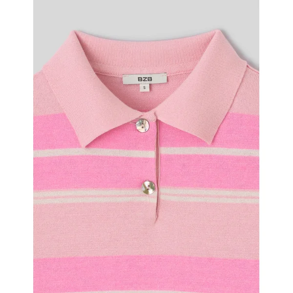 Polo rayé en maille Multicolore
