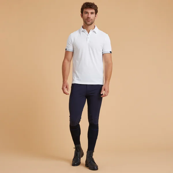 Polo équitation Homme Blanc
