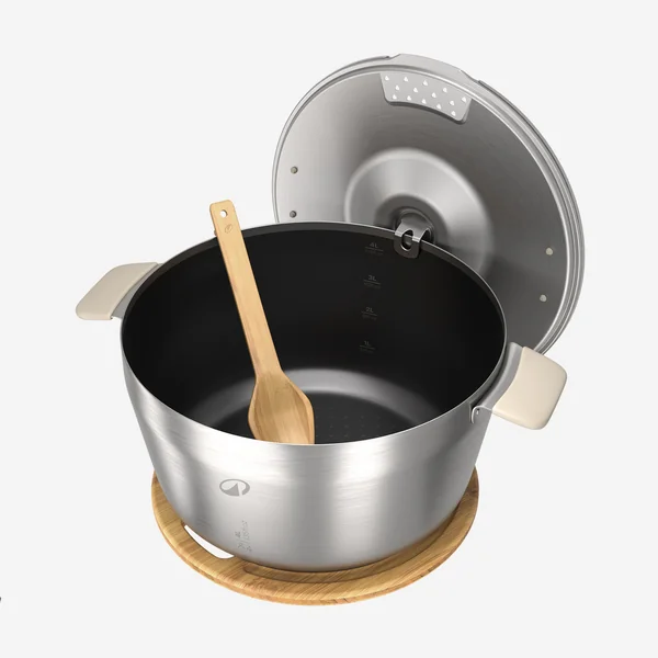 Popote 900 de camping XL en inox + anti-adhésif - 4 personnes - 33 éléments