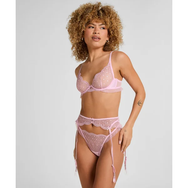 Porte-jarretelles Cordelie - Rose