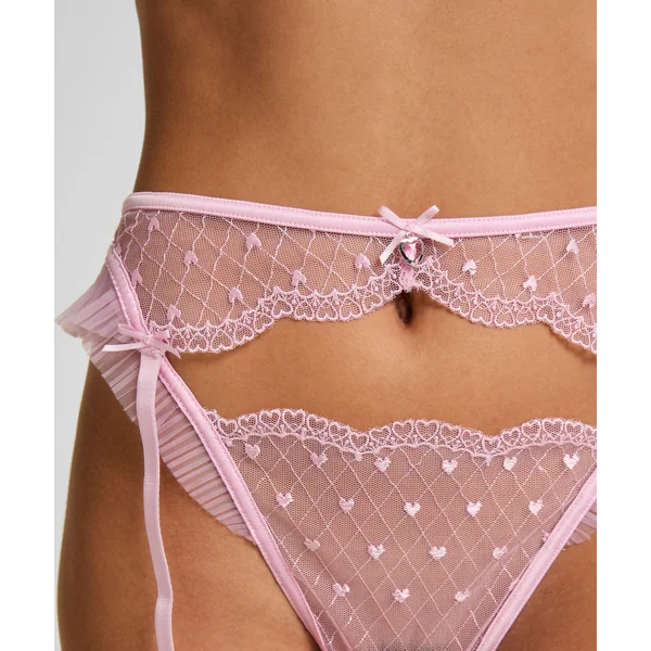 Porte-jarretelles Cordelie - Rose