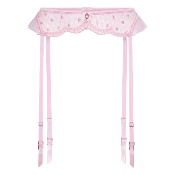 Porte-jarretelles Cordelie - Rose