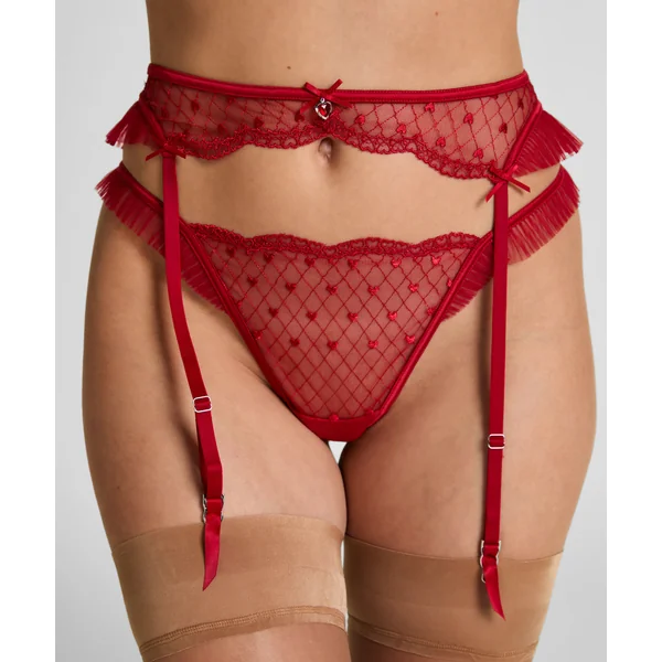 Porte-jarretelles Cordelie - Rouge