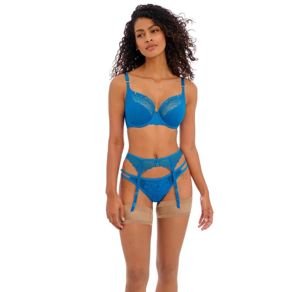 Porte-jarretelles en dentelle Bleu Freya Freya