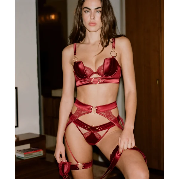 Porte-jarretelles Marjolein - Rouge