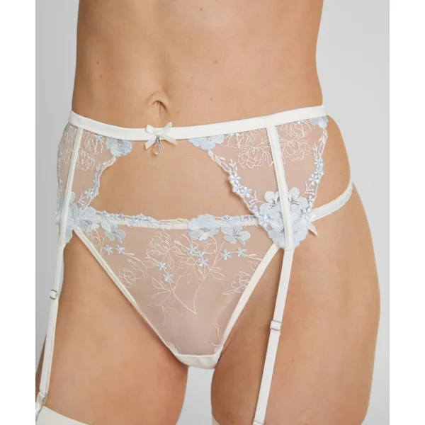 Porte-jarretelles Peonie - Blanc