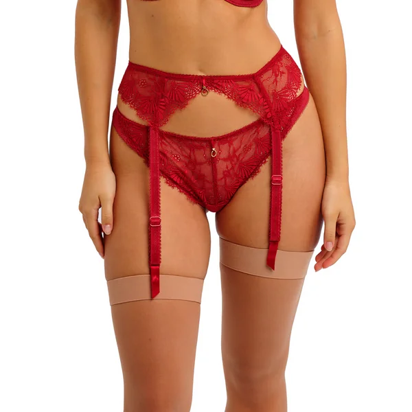 Porte-jarretelles - Rouge Freya