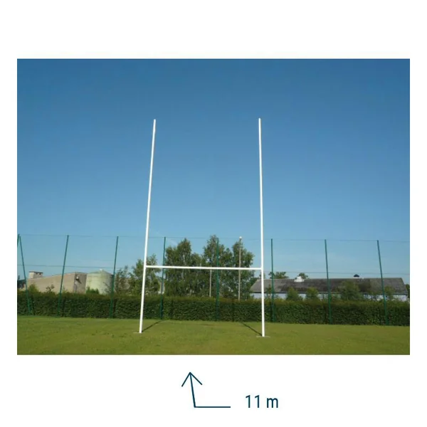 Poteaux de rugby Metaluplast - Paire Alu 11 M Charnieres