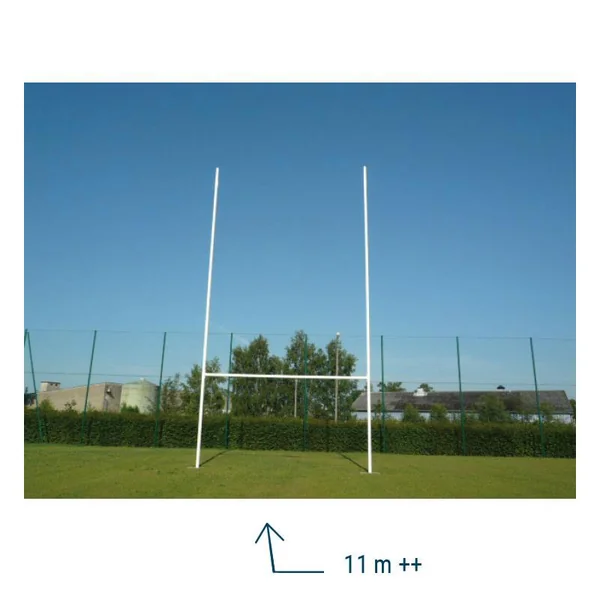 Poteaux de rugby Metaluplast - Paire Alu 8M Charnieres