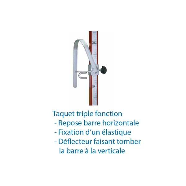 Poteaux saut en hauteur Dimasport - Paire de 2 poteaux taquet déflecteur