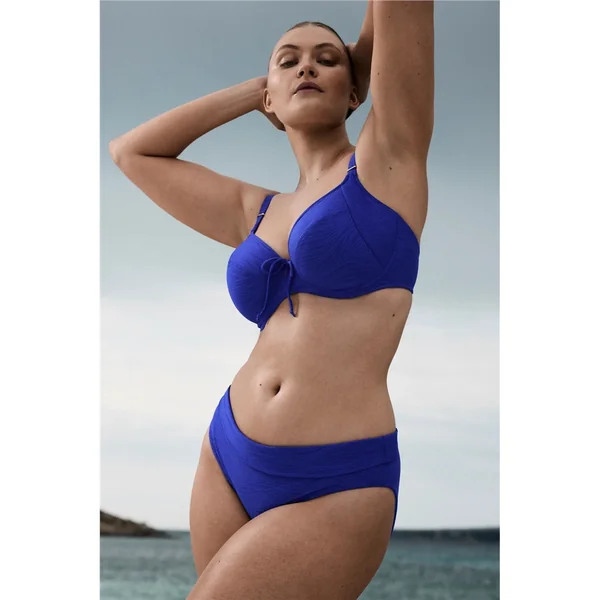 PrimaDonna Swim - Culotte de bikini pliable taille haute Bleu Électrique Medium Mantas