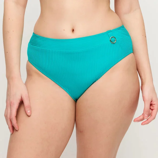 PrimaDonna Swim - Culotte de bikini taille haute avec anneau sur le côté Sea Turtle Large Delray