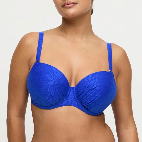 PrimaDonna Swim - Haut de bikini balconnet rembourré 34 (75) E Bleu Électrique Mantas