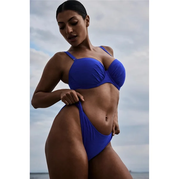 PrimaDonna Swim - Haut de bikini balconnet rembourré 36 (80) F Bleu Électrique Mantas