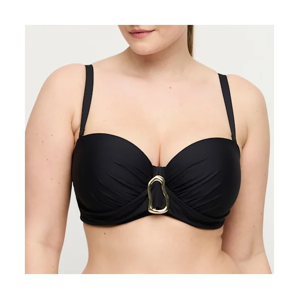 PrimaDonna Swim - Haut de bikini rembourré strapless 34 (75) F Noir Uvita