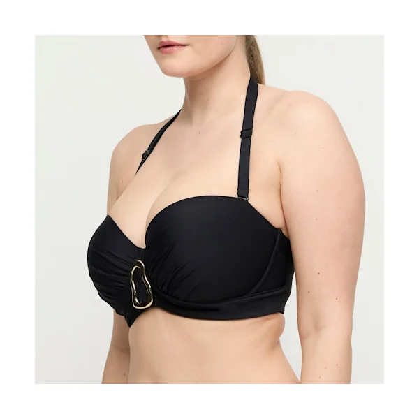 PrimaDonna Swim - Haut de bikini rembourré strapless 36 (80) G Noir Uvita