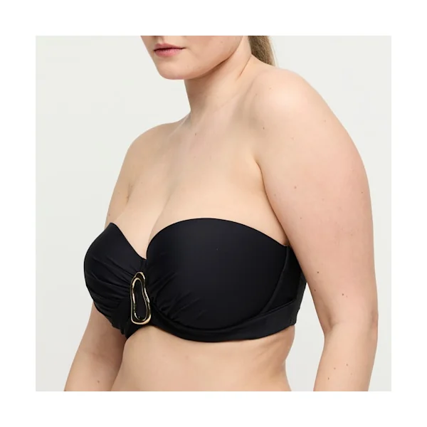 PrimaDonna Swim - Haut de bikini rembourré strapless 40 (90) E Noir Uvita